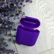 Чехол для Airpods фиолетовый силикон