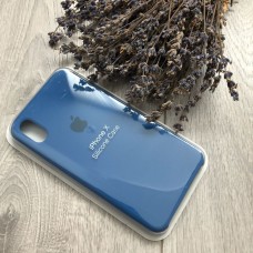 Силиконовый чехол для iPhone X/XS синий